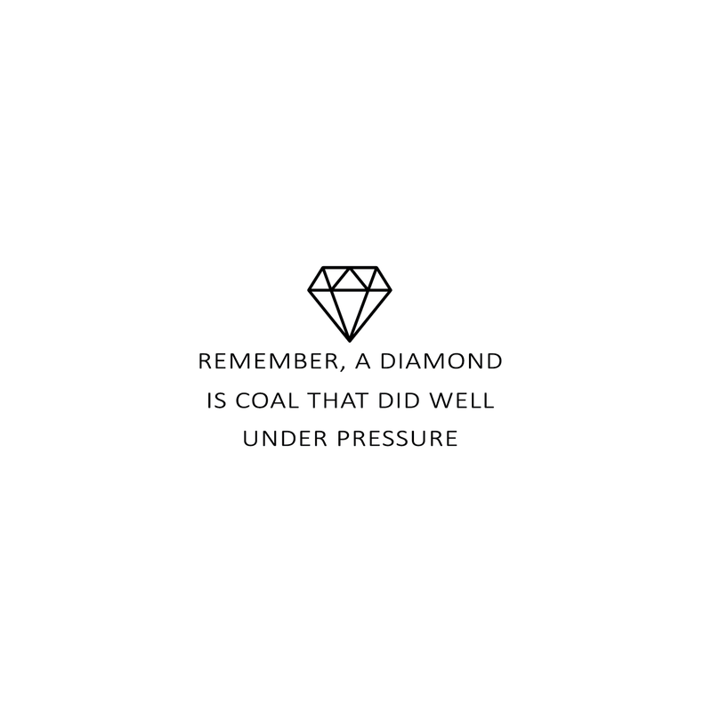 Vinyl Wall Art Decal - Remember A Diamond Is Coal That Did Well Under Pressure - Inspirational Quote For Home Bedroom Apartment Living Room Work Office Indoor Decor   3