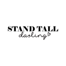 Vinyl Wall Art Decal - Stand Tall Darling - Women's Trendy Chic Inspirational Heart Shape Quote For Home Bedroom Apartment Living Room Closet Bathroom Retail Store Decor   4