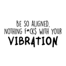 Vinyl Wall Art Decal - Be So Aligned Nothing F*cks With Your Vibration - Trendy Funny Inspirational Quote For Home Bedroom Living Room Work Office Decoration Sticker   2