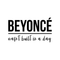 Vinyl Wall Art Decal - Beyonce Wasn't Built In A Day - Trendy Inspirational Artists Fans Quote For Home Bedroom Living Room Bar Studio Office Store Decoration Sticker