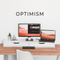 Vinyl Wall Art Decal - Optimism - 4" x 30" - Trendy Modern Minimalist Motivational Quote For Home Bedroom Office Indoor Workplace School Classroom Decoration Sticker Black 4" x 30"