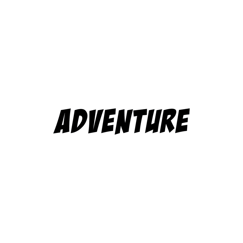 Vinyl Wall Art Decal - Adventure - 4" x 20" - Modern Motivational Quote For Home Bedroom Living Room School Office Travel Agency Decoration Sticker Black 4" x 20"