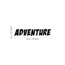 Vinyl Wall Art Decal - Adventure - 4" x 20" - Modern Motivational Quote For Home Bedroom Living Room School Office Travel Agency Decoration Sticker Black 4" x 20" 4