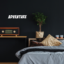 Vinyl Wall Art Decal - Adventure - 4" x 20" - Modern Motivational Quote For Home Bedroom Living Room School Office Travel Agency Decoration Sticker White 4" x 20" 2