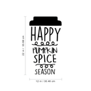 Vinyl Wall Art Decal - Happy Pumpkin Spice Season - Modern Cute Halloween Quote For Home Bedroom Living Room School Office Store Holiday Seasonal Decoration Sticker