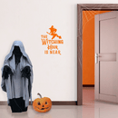 Vinyl Wall Art Decal - The Witching Hour Is Near - 21" x 17" - Trendy Halloween Season Quote Witch Figure For Home Bedroom Living Room School Classroom Office Decoration Sticker Orange 21" x 17" 3