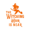 Vinyl Wall Art Decal - The Witching Hour Is Near - 21" x 17" - Trendy Halloween Season Quote Witch Figure For Home Bedroom Living Room School Classroom Office Decoration Sticker Orange 21" x 17" 5