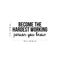 Vinyl Wall Art Decal - Become The Hardest Working Person - 11" x 25" - Modern Motivational Positive Quote For Home Bedroom Living Room Office Workplace Decoration Sticker Black 11" x 25" 3