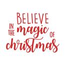 Vinyl Wall Art Decal - Believe In The Magic Of Christmas - 17" x 23" - Fun Trendy Christmas Winter Season Quote For Home Living Room Kitchen Bar Restaurant Alcohol Decoration Sticker Red 17" x 23" 4