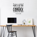 Vinyl Wall Art Decal - Success Is Not Final Failure Is Not Fatal - Winston Churchill Motivational Quote For Home Workout Bedroom Office Work Decoration Sticker   2