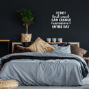 Vinyl Wall Art Decal - One Kind Word Can Change Someone's Entire Day - 22" x 26" - Modern Inspirational Quote For Home Bedroom Living Room Office Workplace School Decoration Sticker White 22" x 26" 2