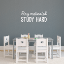 Vinyl Wall Art Decal - Stay Motivated Study Hard - 15" x 36" - Modern Positive Motivational Quote For Home Kids Room Office Workplace School Classroom Decoration Sticker White 15" x 36" 3