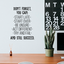 Vinyl Wall Art Decal - Don't Forget You Can - Modern Motivational Quote For Home Bedroom Office Workplace School Classroom Gym Decoration Sticker   4