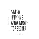 Vinyl Art Decals - Set of 4 Bowl Labels - 1.5" x 5" Each - Kitchen Bowls Cupboard Jars Containers Pantry Organization Decor Guacamole Salsa Hummus Top Secret Labels Black 1.5" x 5" each 2