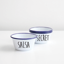 Vinyl Art Decals - Set of 4 Bowl Labels - 1.Each - Kitchen Bowls Cupboard Jars Containers Pantry Organization Decor Guacamole Salsa Hummus Top Secret Labels   4