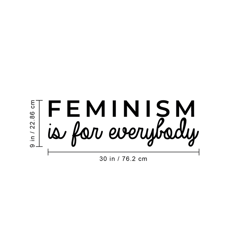 Vinyl Wall Art Decal - Feminism Is For Everybody - Trendy Women Men Motivational Optimistic Quote For Home Bedroom Closet Office Decoration Sticker   3