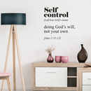 Vinyl Wall Art Decal - Self Control Bible Definition - 26" x 25" - Modern Inspirational Religious Faith God Quote For Home Bedroom Office Workplace Church Decoration Sticker Black 26" x 25" 5