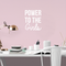 Vinyl Wall Art Decal - Power To The Girls - 21" x 17" - Modern Inspirational Quote For Home Bedroom Closet Living Room Office Decoration Sticker White 21" x 17"