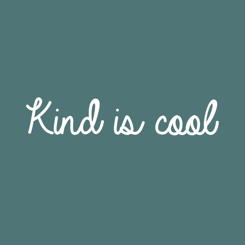 Vinyl Wall Art Decal - Kind Is Cool - 4" x 22" - Trendy Minimalist Kindness Quote For Home Living Room Kids Playroom School Office Small Business Decoration Sticker White 4" x 22" 3