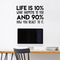 Vinyl Wall Art Decal - Life Is 10 Percent What Happens To You - Modern Inspirational Positive Quote For Home Apartment Bedroom Living Room Office Decoration Sticker