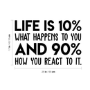 Vinyl Wall Art Decal - Life Is 10 Percent What Happens To You - Modern Inspirational Positive Quote For Home Apartment Bedroom Living Room Office Decoration Sticker   3