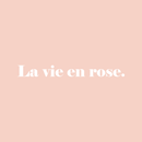 Vinyl Wall Art Decal - La Vie En Rose - 2" x 20" - Trendy Inspirational French Song Quote For Women Home Bedroom Girls Room Living Room Office Decoration Sticker White 2" x 20" 4