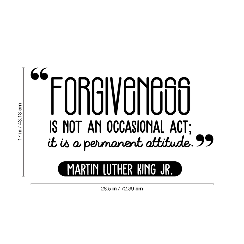 Vinyl Wall Art Decal - Forgiveness Is Not An Occasional Act - - Modern Positive Inspirational Quote For Home Bedroom Living Room Office School Decoration Sticker   3