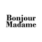 Vinyl Wall Art Decal - Bonjour Madame - Trendy Cute French Good Morning Quote For Women Home Bedroom Girls Room Living Room Office Decoration Sticker