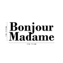 Vinyl Wall Art Decal - Bonjour Madame - Trendy Cute French Good Morning Quote For Women Home Bedroom Girls Room Living Room Office Decoration Sticker   2