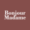 Vinyl Wall Art Decal - Bonjour Madame - 12" x 30" - Trendy Cute French Good Morning Quote For Women Home Bedroom Girls Room Living Room Office Decoration Sticker White 12" x 30" 2