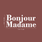 Vinyl Wall Art Decal - Bonjour Madame - 12" x 30" - Trendy Cute French Good Morning Quote For Women Home Bedroom Girls Room Living Room Office Decoration Sticker White 12" x 30" 3