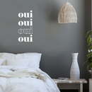 Vinyl Wall Art Decal - Oui Oui Oui Oui - 32" x 15" - Trendy Cute French Design Quote For Home Bedroom Girls Room Living Room Office Coffee Shop Decoration Sticker White 32" x 15" 5