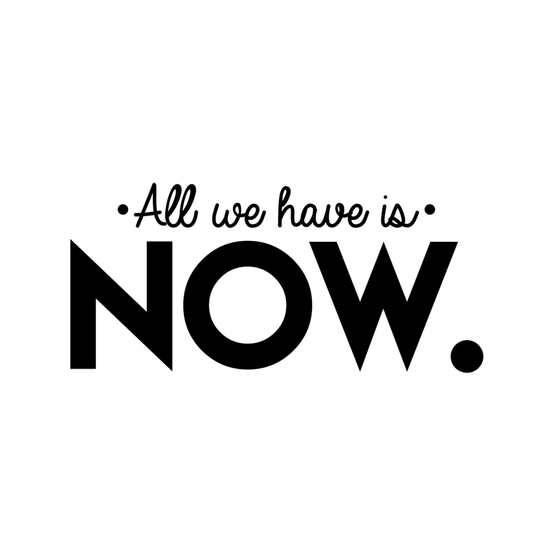 Vinyl Wall Art Decal - All We Have Is Now - 3" x 25" - Modern Motivational Energetic Quote For Home Bedroom Closet Living Room Office Business Decoration Sticker Black 14" x 30" 2