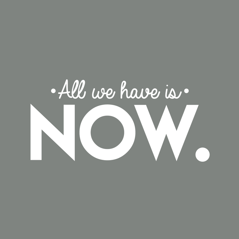 Vinyl Wall Art Decal - All We Have Is Now - 3" x 25" - Modern Motivational Energetic Quote For Home Bedroom Closet Living Room Office Business Decoration Sticker White 14" x 30" 2