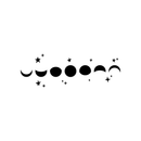 Vinyl Wall Art Decal - Lunar Phases - Modern Moon Stars Design For Home Bedroom Kids Room Nursery Daycare Playroom School Decoration Sticker   4