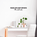 Vinyl Wall Art Decal - Focused Intelligent Motivated And Cute - 5. Modern Inspirational Quote For Home Living Room Bedroom Office Workplace Decoration Sticker   2