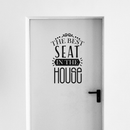 Vinyl Wall Art Decal - The Best Seat In The House - 25.5" x 17" - Trendy Funny Sarcastic Bathroom Door Quote For Home Apartment Bedroom Kids Room Decoration Sticker White 25.5" x 17"