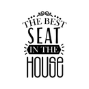 Vinyl Wall Art Decal - The Best Seat In The House - 25.5" x 17" - Trendy Funny Sarcastic Bathroom Door Quote For Home Apartment Bedroom Kids Room Decoration Sticker White 25.5" x 17" 2