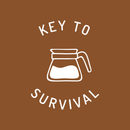 Vinyl Wall Art Decal - Key To Survival - 22" x 17" - Trendy Funny Quote For Coffee Lovers Home Kitchen Living Room Coffee Shop Office Cafe Decoration Sticker White 22" x 17" 4