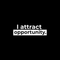 Vinyl Wall Art Decal - I Attract Opportunity - 9" x 28" - Modern Inspirational Self Steem Quote For Home Bedroom Closet Living Room Office Workplace Decor Sticker White 9" x 28"