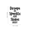 Vinyl Wall Art Decal - Dream Big Sparkle More Shine Bright - 25" x 17" - Modern Motivational Quote For Home Bedroom Living Room Office Workplace School Decoration Sticker Black 25" x 17"