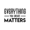 Vinyl Wall Art Decal - Everything You Create Matters - 17" x 27" - Modern Inspirational Quote For Home Bedroom Kids Room Office Workplace School Classroom Decoration Sticker Black 17" x 27" 4