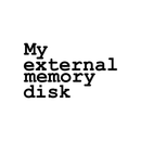 Vinyl Wall Art Decal - My External Memory Disk - 3.- Modern Funny Humorous Quote Sticker For Notebook Agenda Diary Journal Laptop Decoration   5