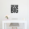 Vinyl Wall Art Decal - Dream Big - 19. Modern Inspirational Quote Sticker For Home Office Bedroom Kids Room Playroom School Classroom Coffee Shop Decor   5