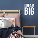 Vinyl Wall Art Decal - Dream Big - 19.5" x 17" - Modern Inspirational Quote Sticker For Home Office Bedroom Kids Room Playroom School Classroom Coffee Shop Decor White 19.5" x 17" 2