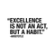 Vinyl Wall Art Decal - Excellence Is Not An Act; But A Habit - 11" x 22" - Modern Inspirational Aristotle Quote Sticker For Home Bedroom Living Room Classroom Office Workplace Decor Black 11" x 22" 2