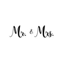 Vinyl Wall Art Decal - Mr & Mrs - Modern Cute Inspirational Couples & Family Love Quote Sticker For Home Bedroom Closet Mirror Glass Living Room Wedding Ceremony Entrance Decor   2