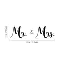 Vinyl Wall Art Decal - Mr & Mrs - Modern Cute Inspirational Couples & Family Love Quote Sticker For Home Bedroom Closet Mirror Glass Living Room Wedding Ceremony Entrance Decor   3