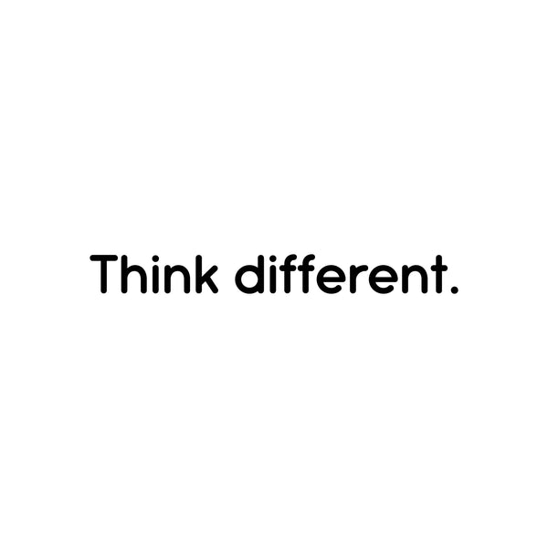 Vinyl Wall Art Decal - Think Different - Trendy Minimalist Motivational Quote For Home Bedroom Living Room Office Workplace Business Decoration Sticker