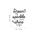 Vinyl Wall Art Decal - Dream Big Sparkle More Shine Bright - Modern Inspirational Cute Positive Quote Sticker For Teen Bedroom Kids Room Home Office Classroom Decor   3